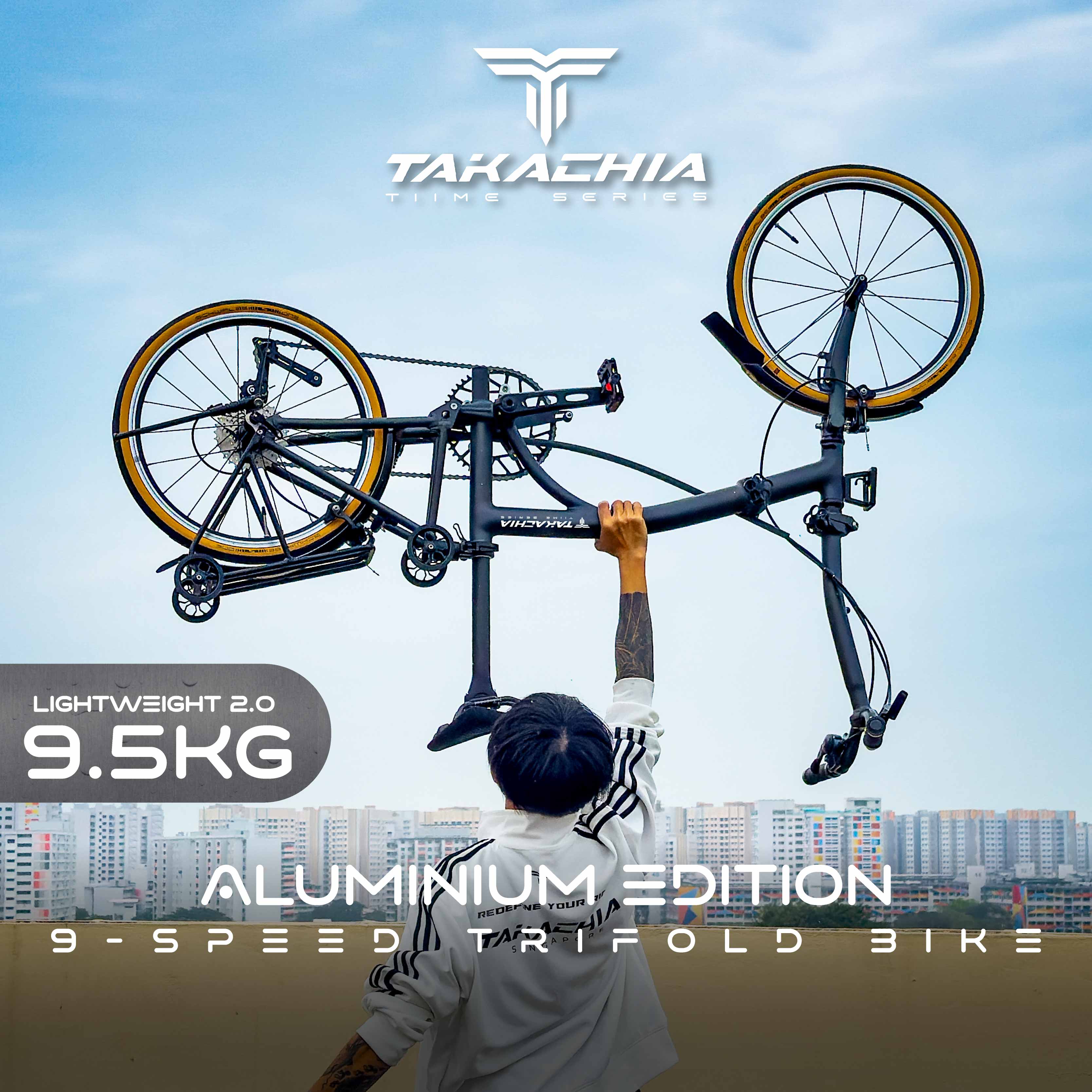 TAKACHIA® TIIME SERIES ALUMINUM VERSION TRIFOLD BIKE - A20 – TRY