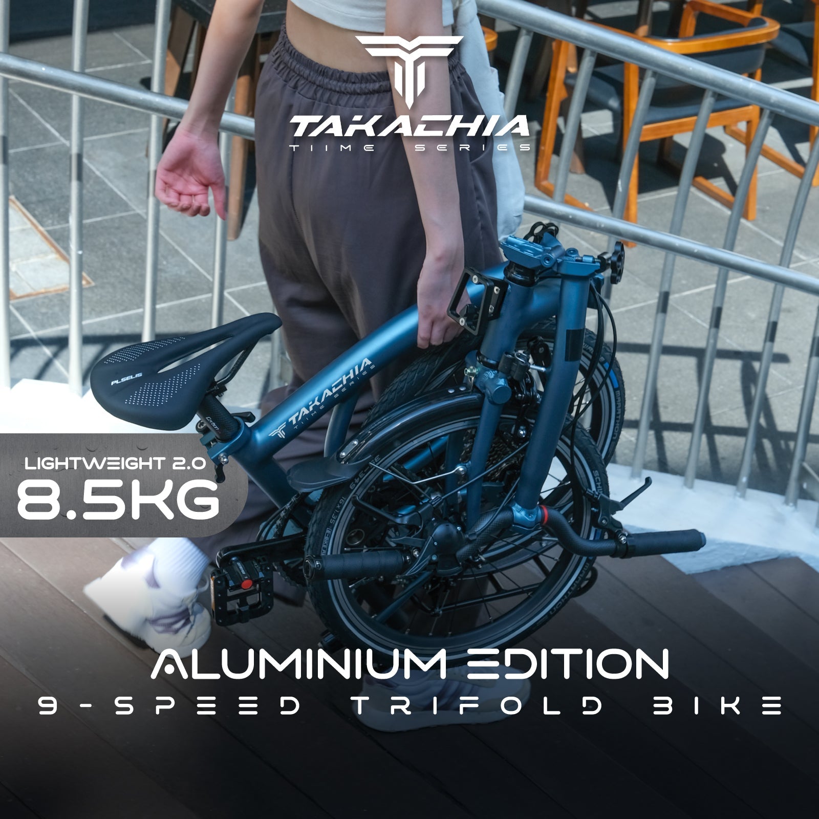 TAKACHIA® TIIME SERIES ALUMINUM VERSION TRIFOLD BIKE - A16