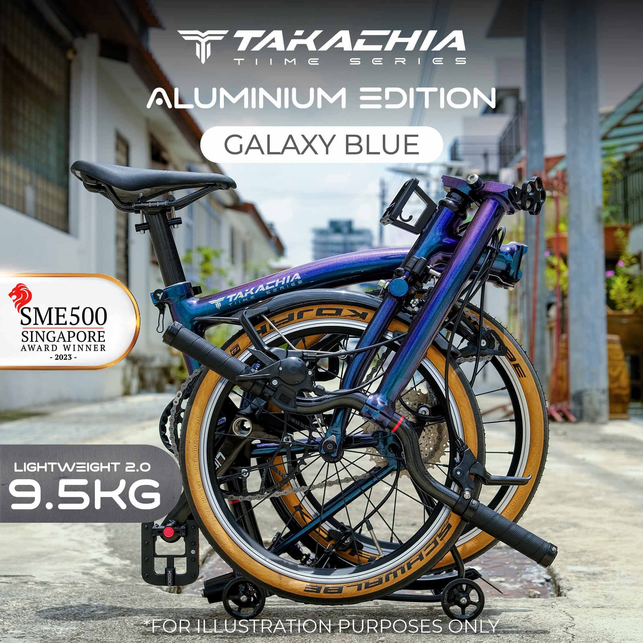 TAKACHIA® TIIME SERIES ALUMINUM VERSION TRIFOLD BIKE - A20 – TRY