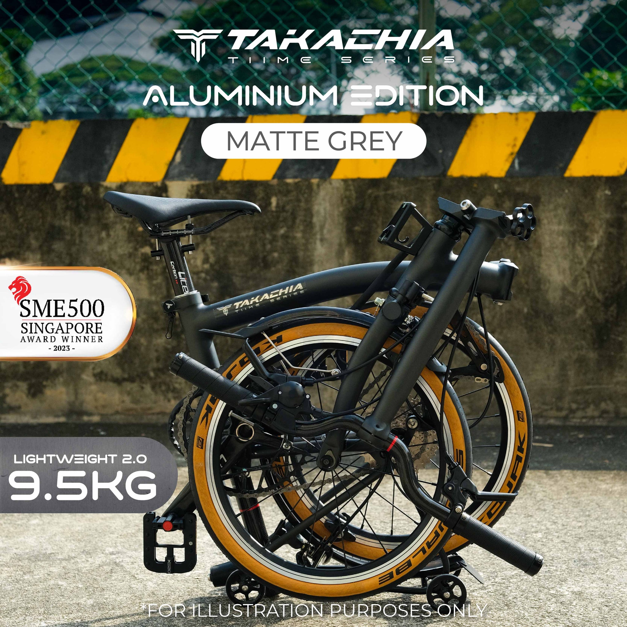 TAKACHIA® TIIME SERIES ALUMINUM VERSION TRIFOLD BIKE - A20 – TRY