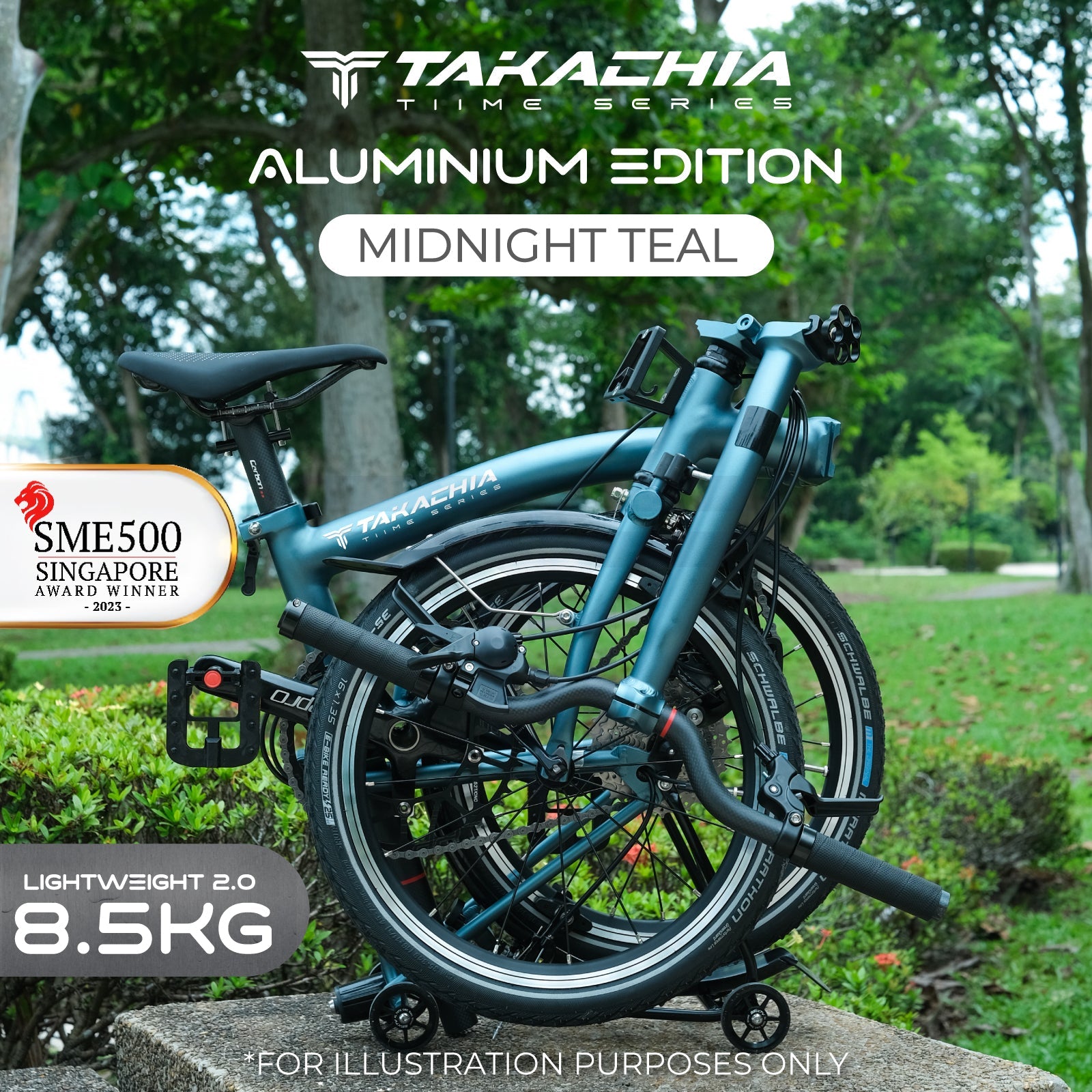 TAKACHIA® TIIME SERIES ALUMINUM VERSION TRIFOLD BIKE - A16